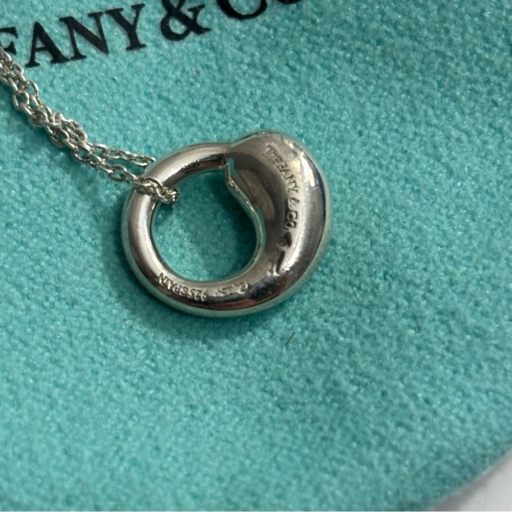 FINAL PRICE! Auth Tiffany & Co. Elsa Peretti Eternal Circle Pendant Necklace - Picture 8 of 12